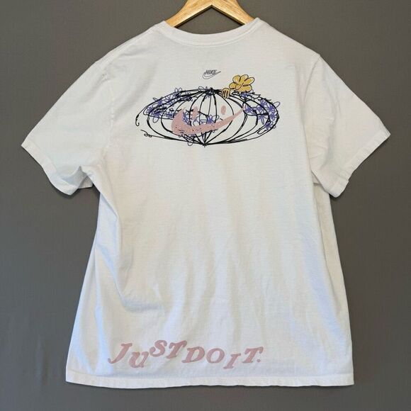 Nike Short Sleeve White T-Shirt Men’s Size XL 100% Cotton Essential - Picture 1 of 12